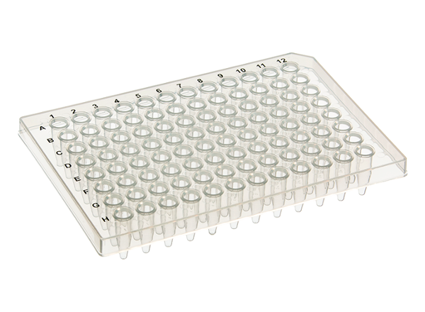 SSI Bio Semi Skirt, Straight-side 96-Well PCR Plate, Clear - 10 pack